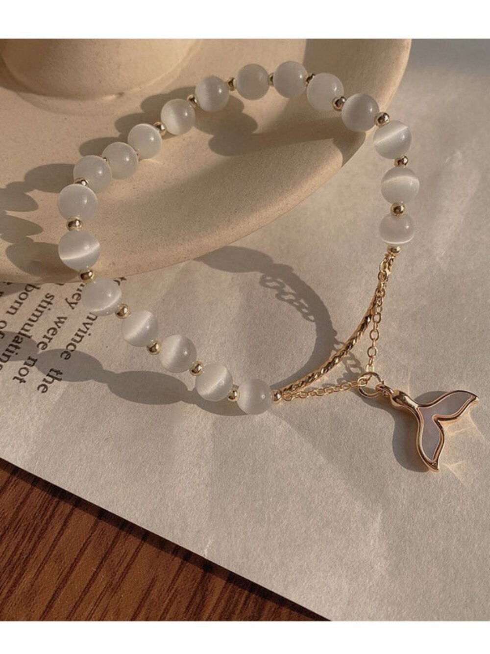 mermaid bracelet beads crystal cute
